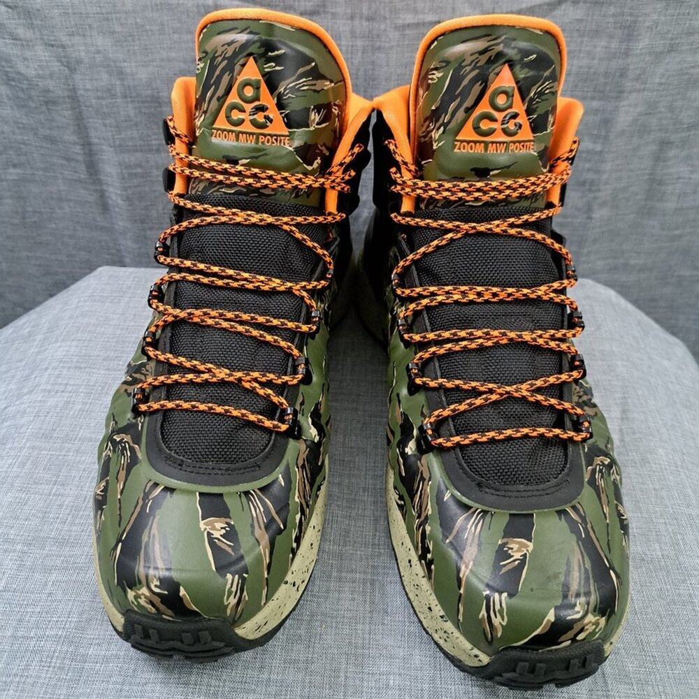 %Nike Zoom MW Posite Men Shoes Sneakers Camo Leather Sz 10 / A 34